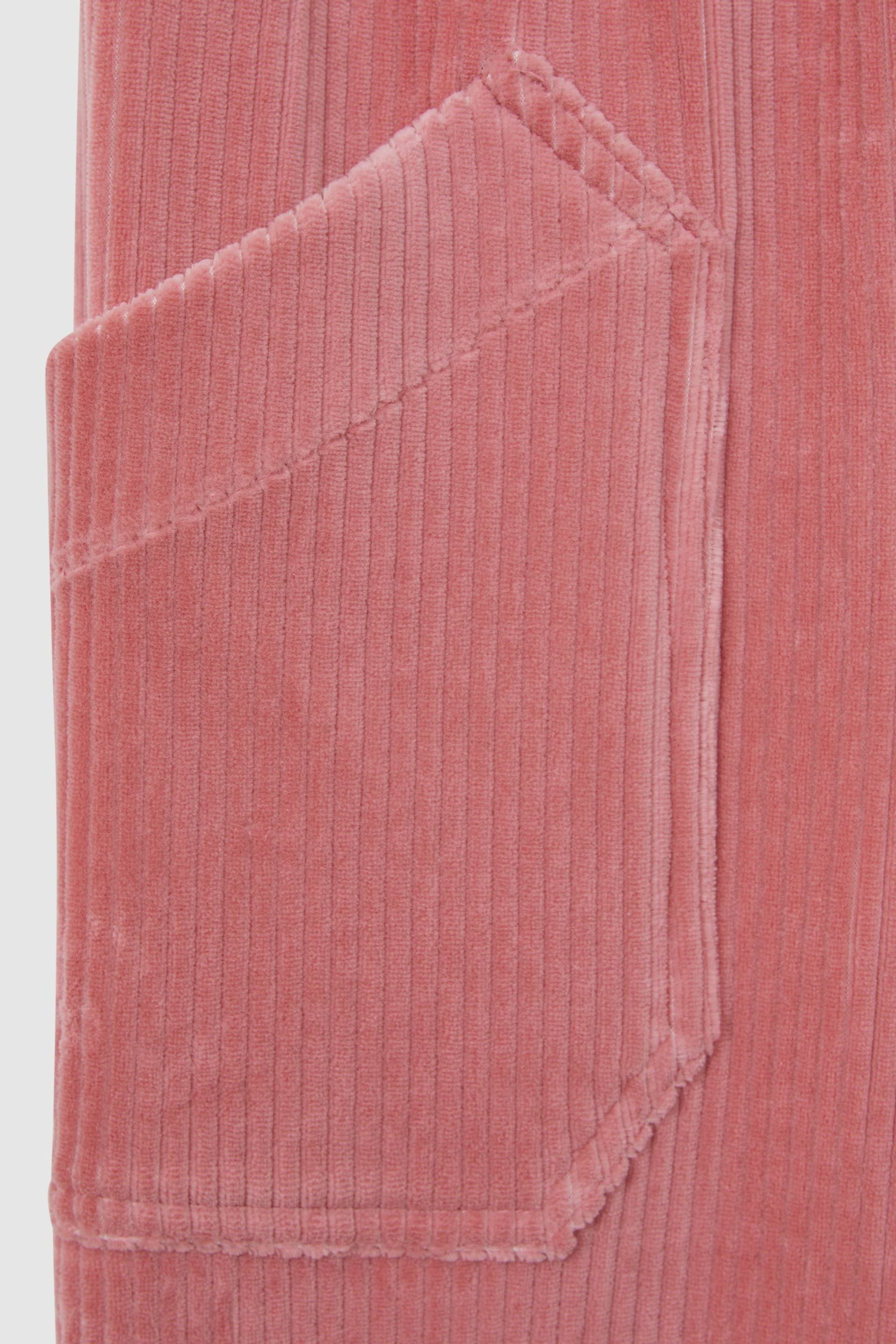 Reiss Pink Kora Junior Relaxed Corduroy Drawstring Trousers - Image 4 of 6