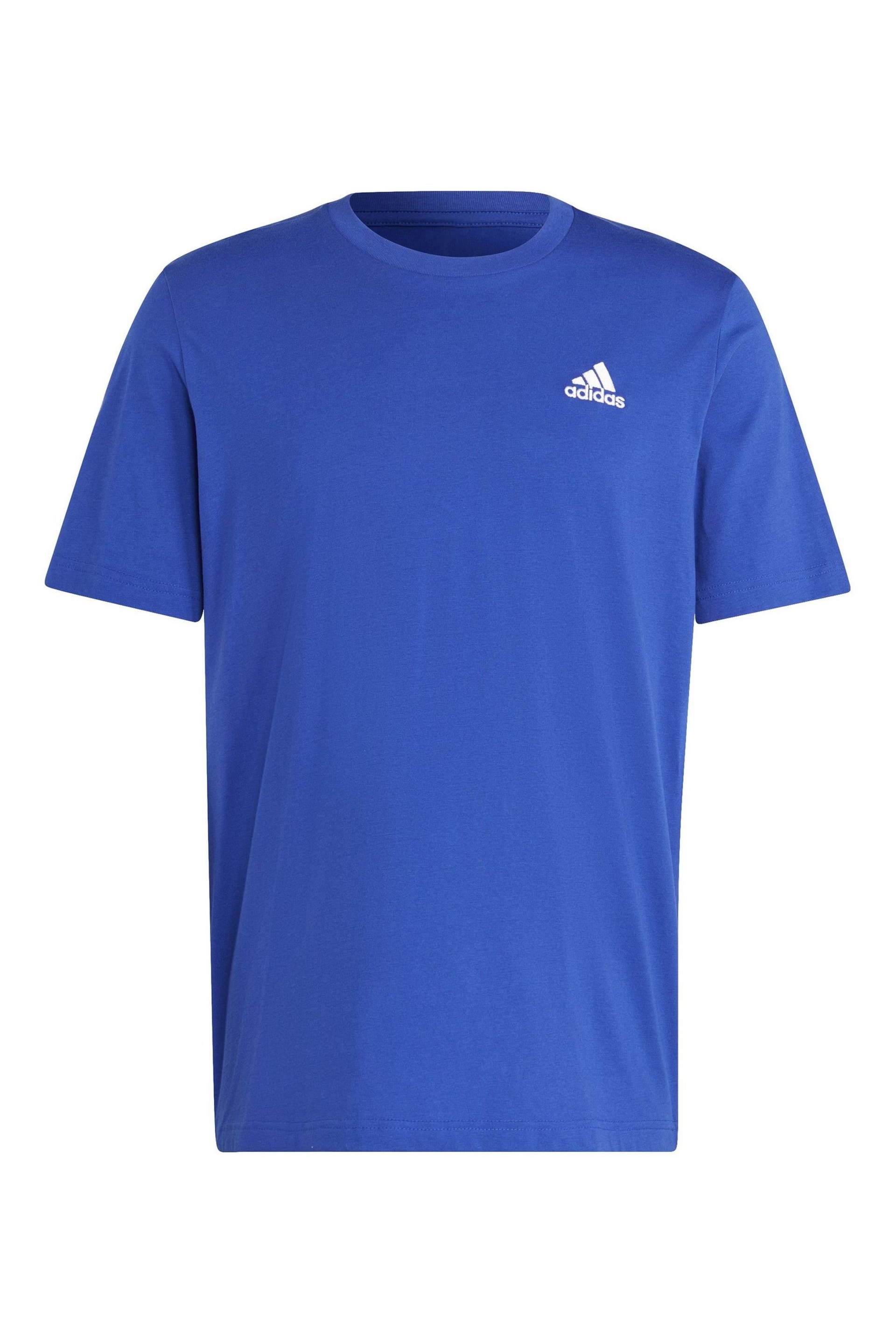 adidas Dark Blue Sportswear Essentials Single Jersey Embroidered Small Logo T-Shirt - Image 1 of 7