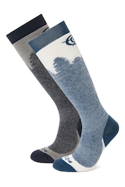 Tog 24 Blue/Black Aprica Ski Socks 2 Packs - Image 1 of 2