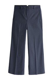 Navy Blue Tailored Check Wide Leg Trousers - Image 6 of 7