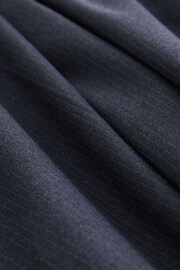 Navy Blue Tailored Check Wide Leg Trousers - Image 7 of 7