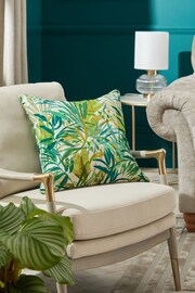 Bright Green Tropical Leaf 50 x 50cm Outdoor Cushion - Image 2 of 6