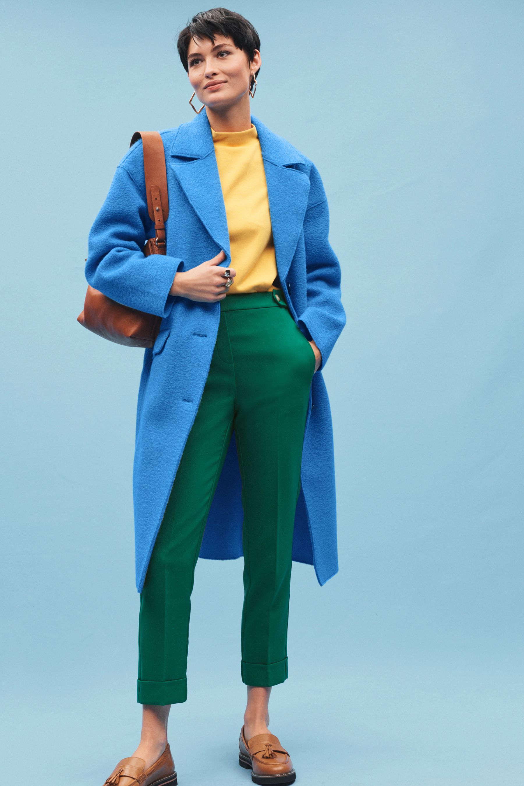 Textured boucle coat deals