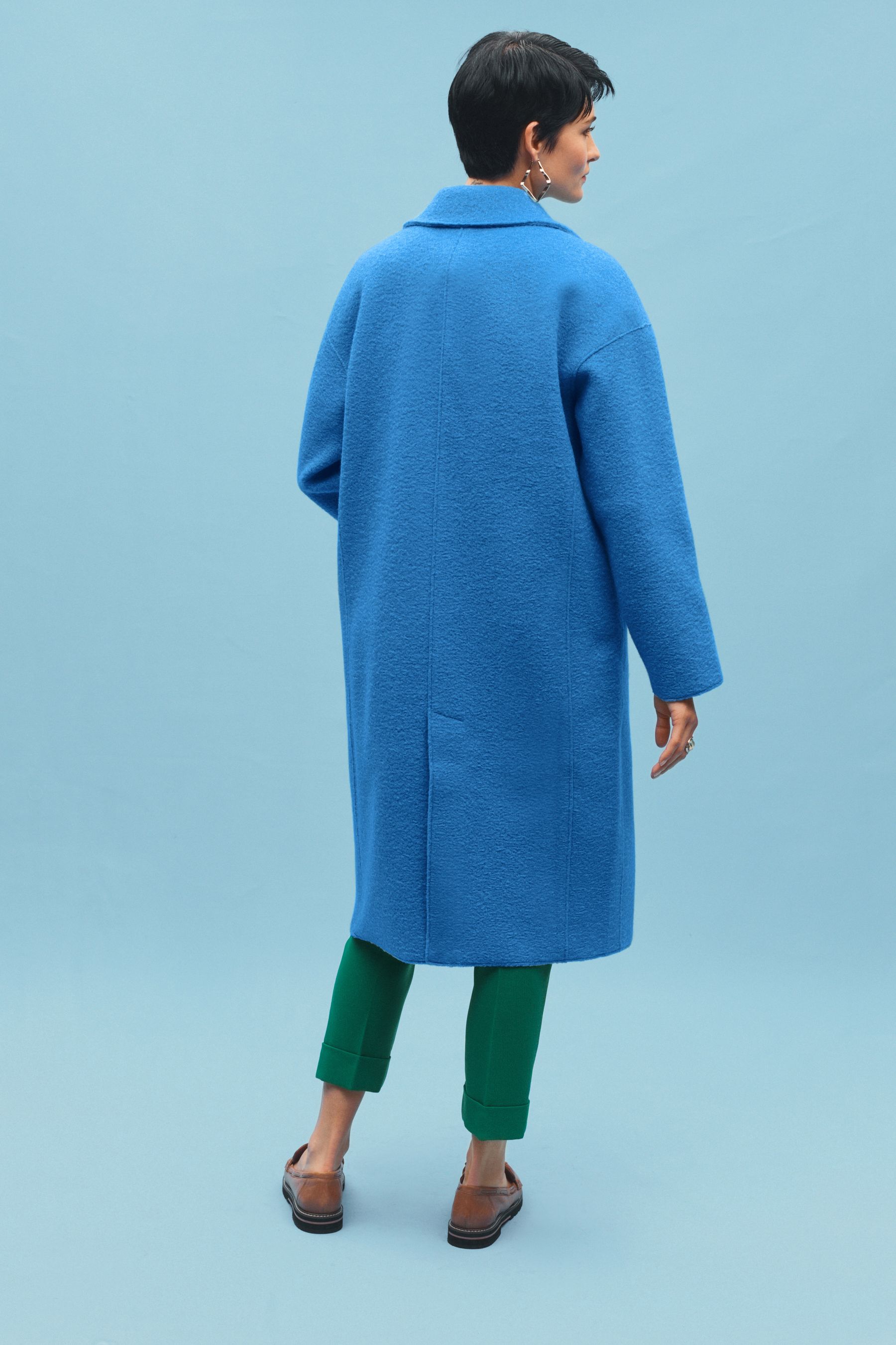 Textured boucle coat deals