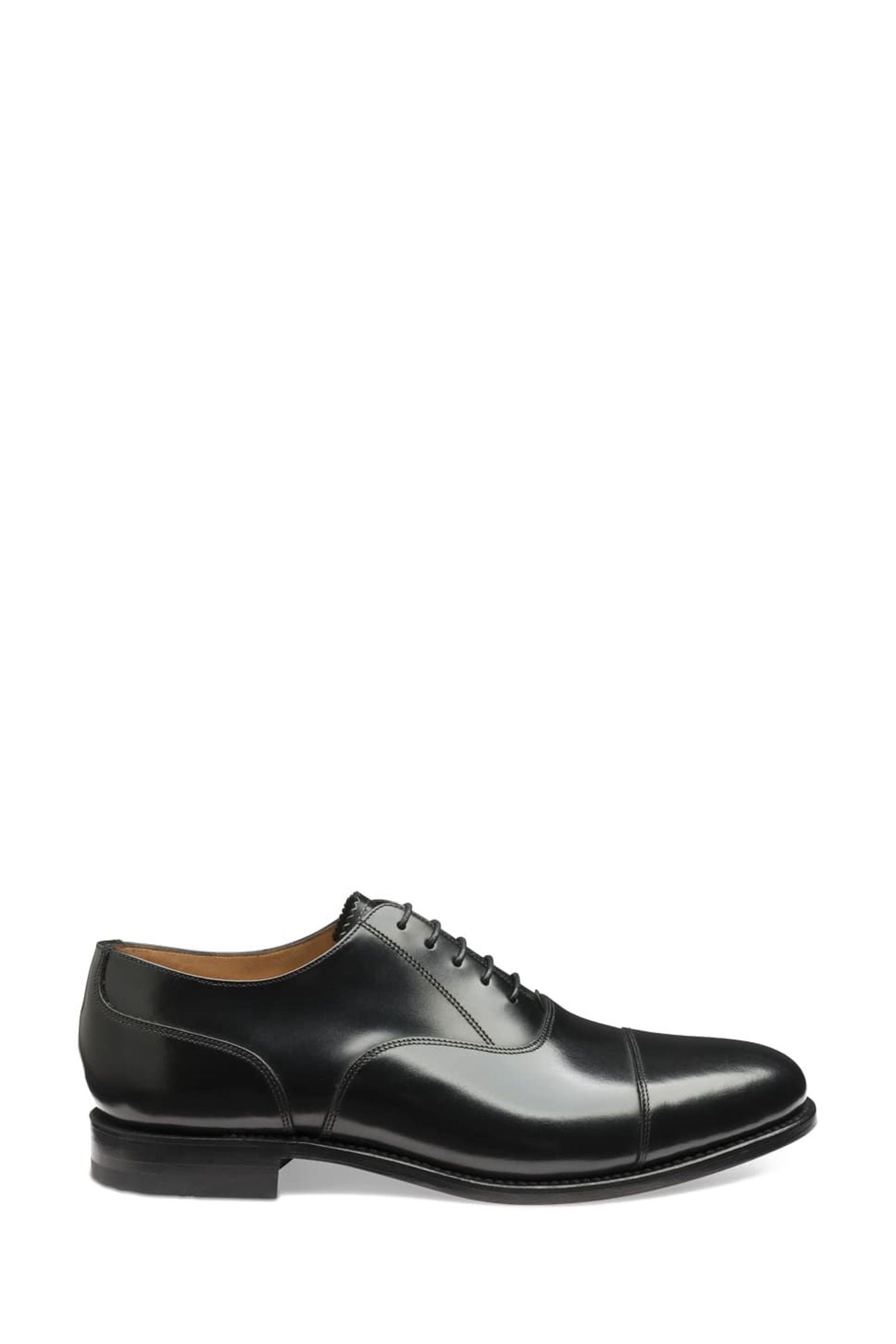 Buy Loake Black Polished Leather Plain Toe Cap Oxford Shoes from Next Luxembourg