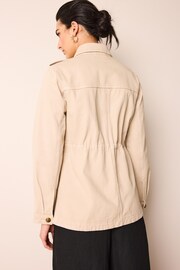 Stone Cotton Utility Jacket - Image 3 of 6