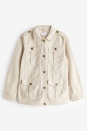 Stone Cotton Utility Jacket - Image 5 of 6