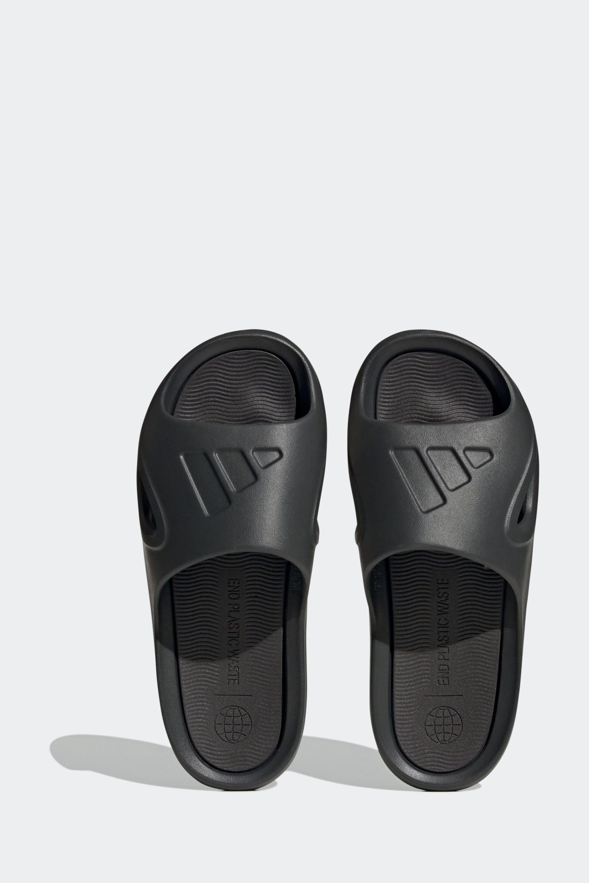 adidas Light Grey Adicane Slides - Image 6 of 7