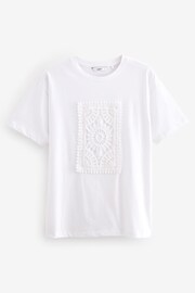 White Placement Crochet T-Shirt - Image 5 of 6