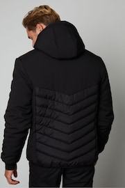 Threadbare Black Showerproof Lightweight Padded Chest Jacket - Image 2 of 4