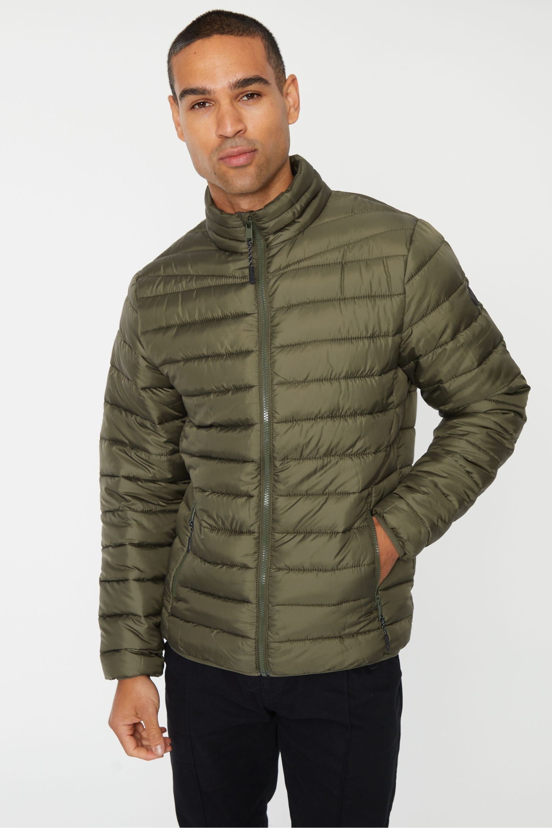 Funnel neck padded coat hot sale