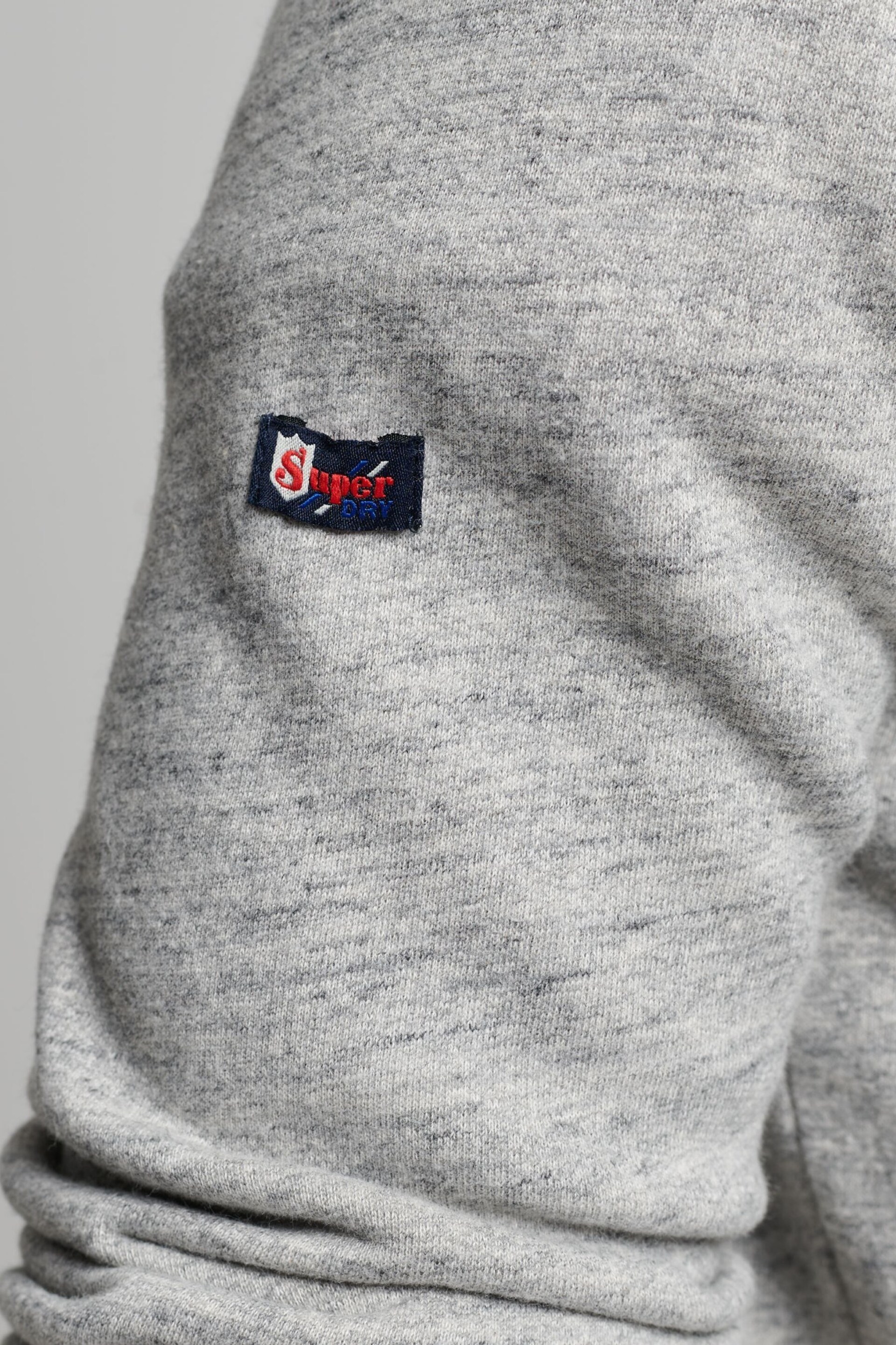 Superdry Authentic Grey Marl Vintage Logo Hoodie - Image 5 of 8