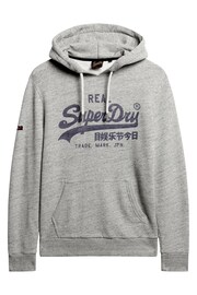 Superdry Authentic Grey Marl Vintage Logo Hoodie - Image 6 of 8