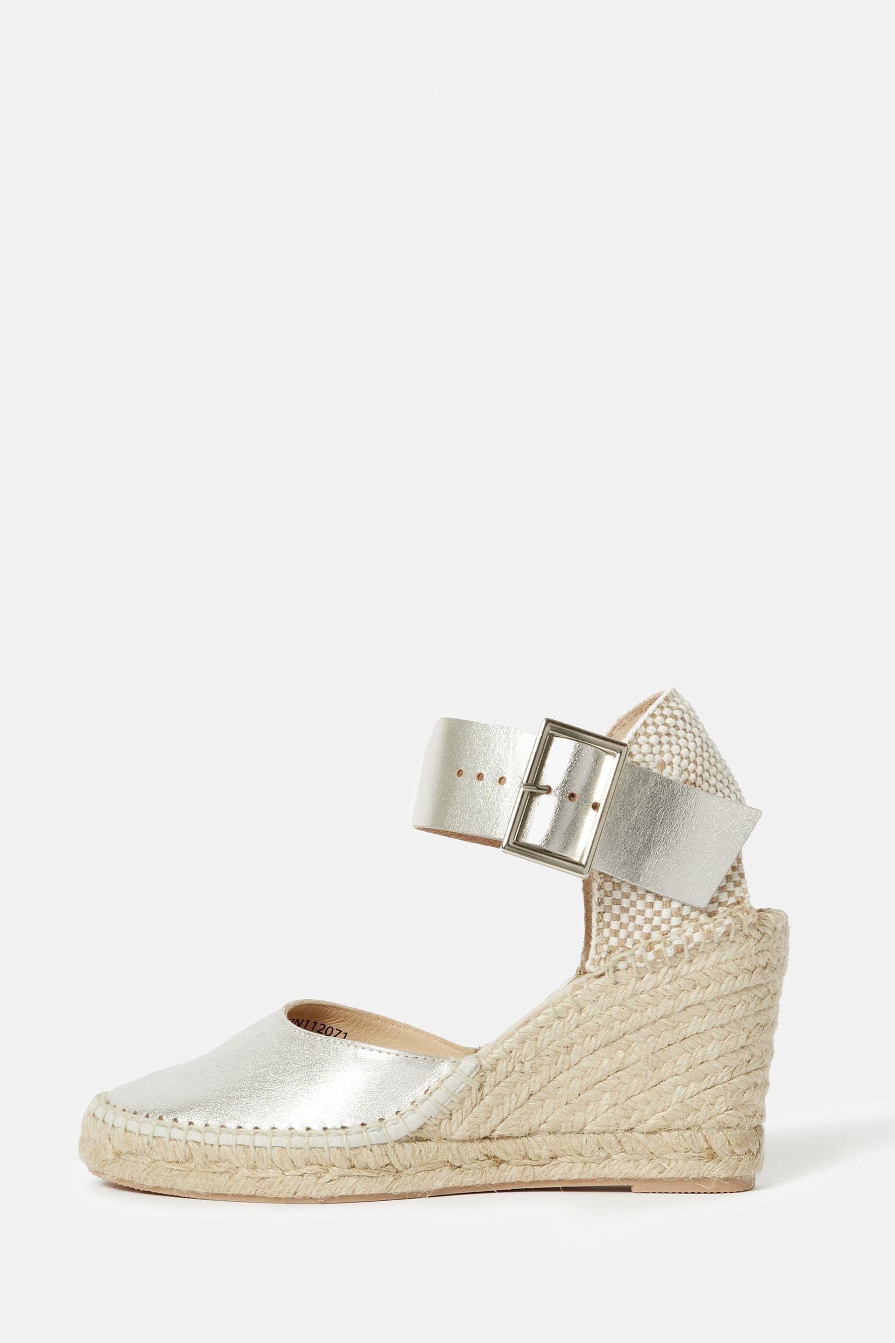 Buy Jigsaw Silver Spanish Wedge Espadrille from Next Germany