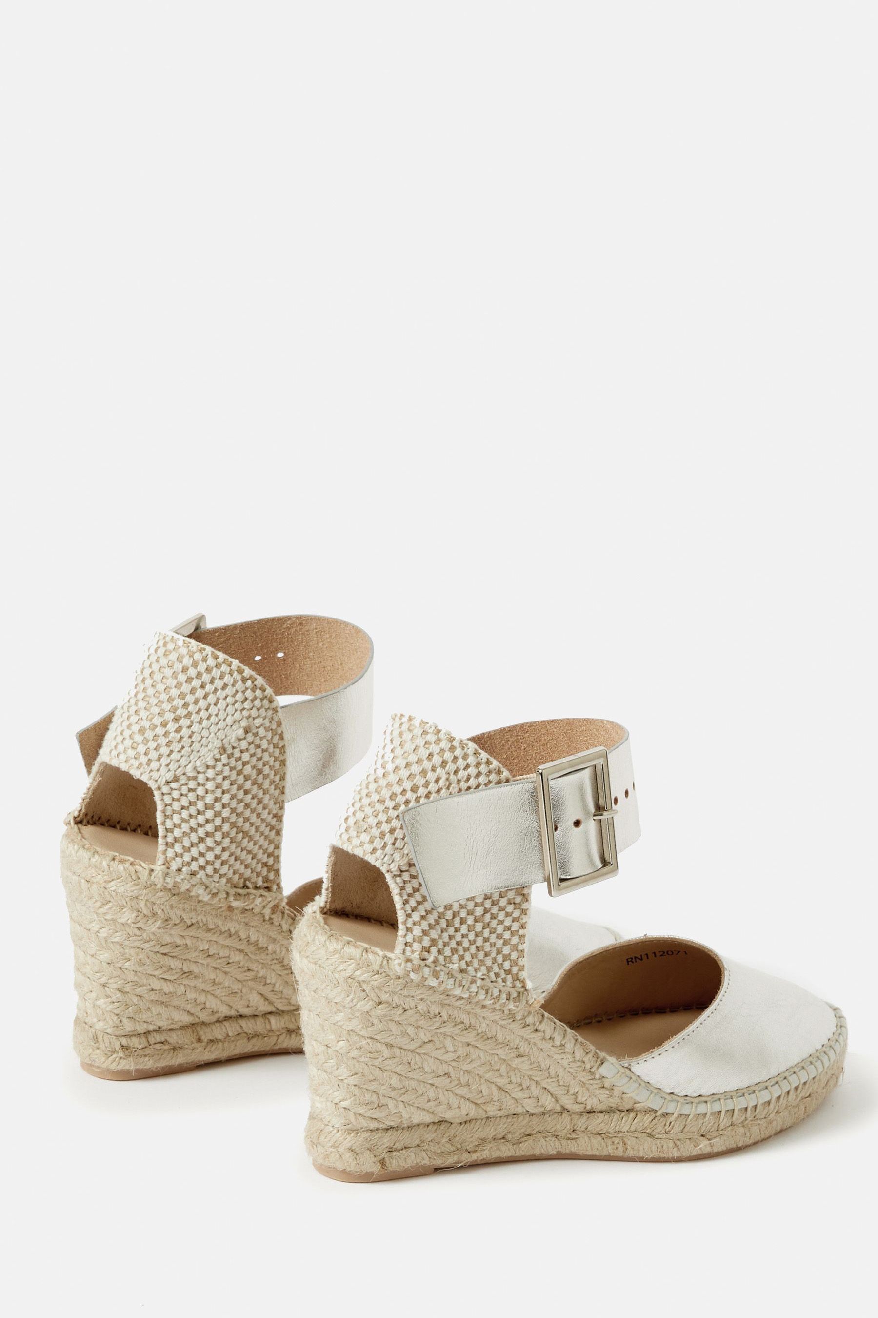 Buy Jigsaw Silver Spanish Wedge Espadrille from Next Germany