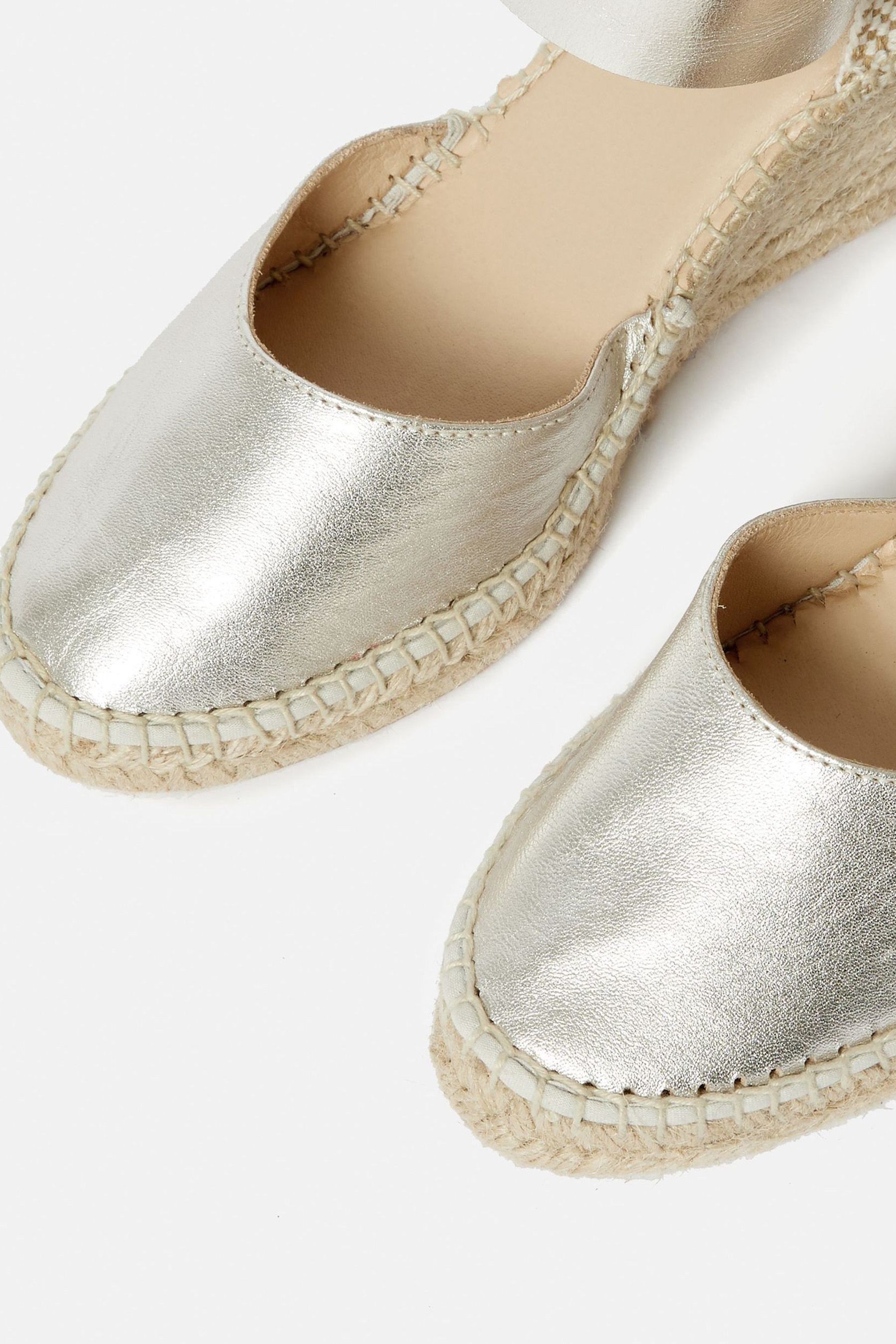 Buy Jigsaw Silver Spanish Wedge Espadrille from Next Germany