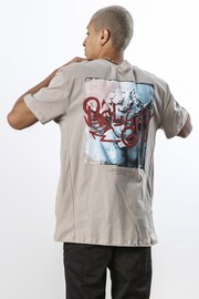 Religion Brown Relaxed Fit Crew Neck T-Shirt - Image 2 of 5