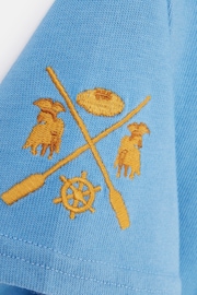 Joules Tournament Blue Rugby Jersey Polo Shirt - Image 7 of 8
