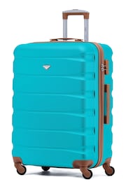 Flight Knight Aqua/Tan Medium Hardcase Lightweight Check In Suitcase With 4 Wheels - Image 5 of 8