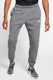 Nike Charcoal Grey Club Cuffed Joggers - Image 1 of 16