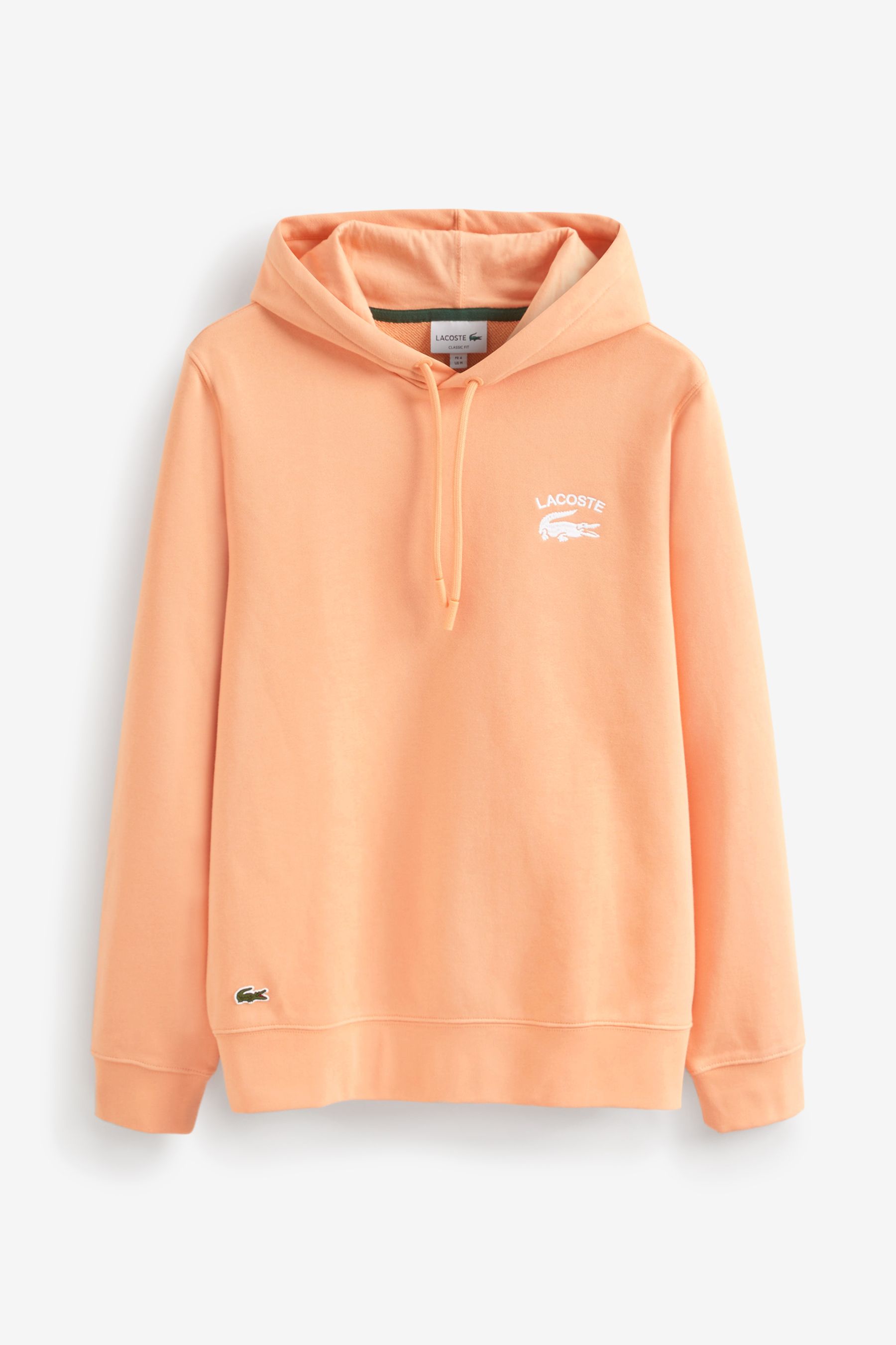 Buy Lacoste Orange Embroidered Logo Hoodie from Next Luxembourg