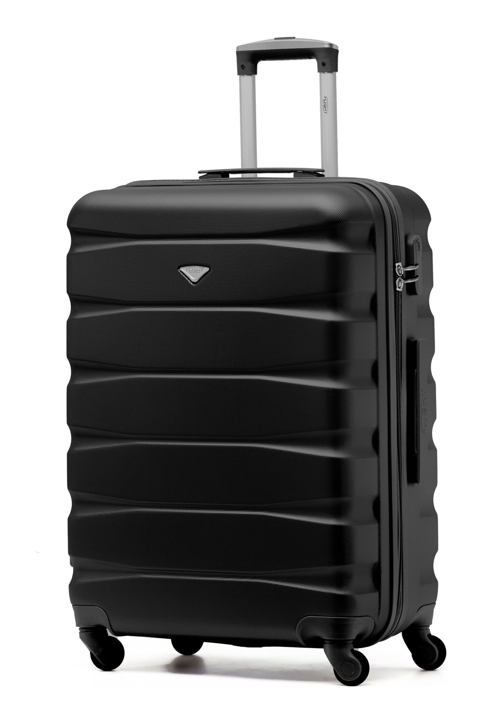 Flight Knight Black Medium Hardcase Lightweight Check In Suitcase With 4 Wheels - Image 1 of 1