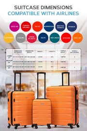 Flight Knight Orange/Black Medium Hardcase Lightweight Check In Suitcase With 4 Wheels - Image 6 of 7