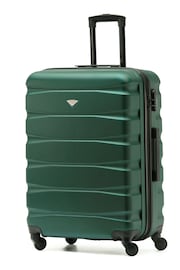 Flight Knight Forest Green/Black Medium Hardcase Lightweight Check In Suitcase With 4 Wheels - Image 1 of 7