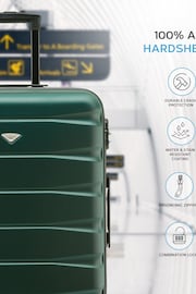 Flight Knight Forest Green/Black Medium Hardcase Lightweight Check In Suitcase With 4 Wheels - Image 2 of 7