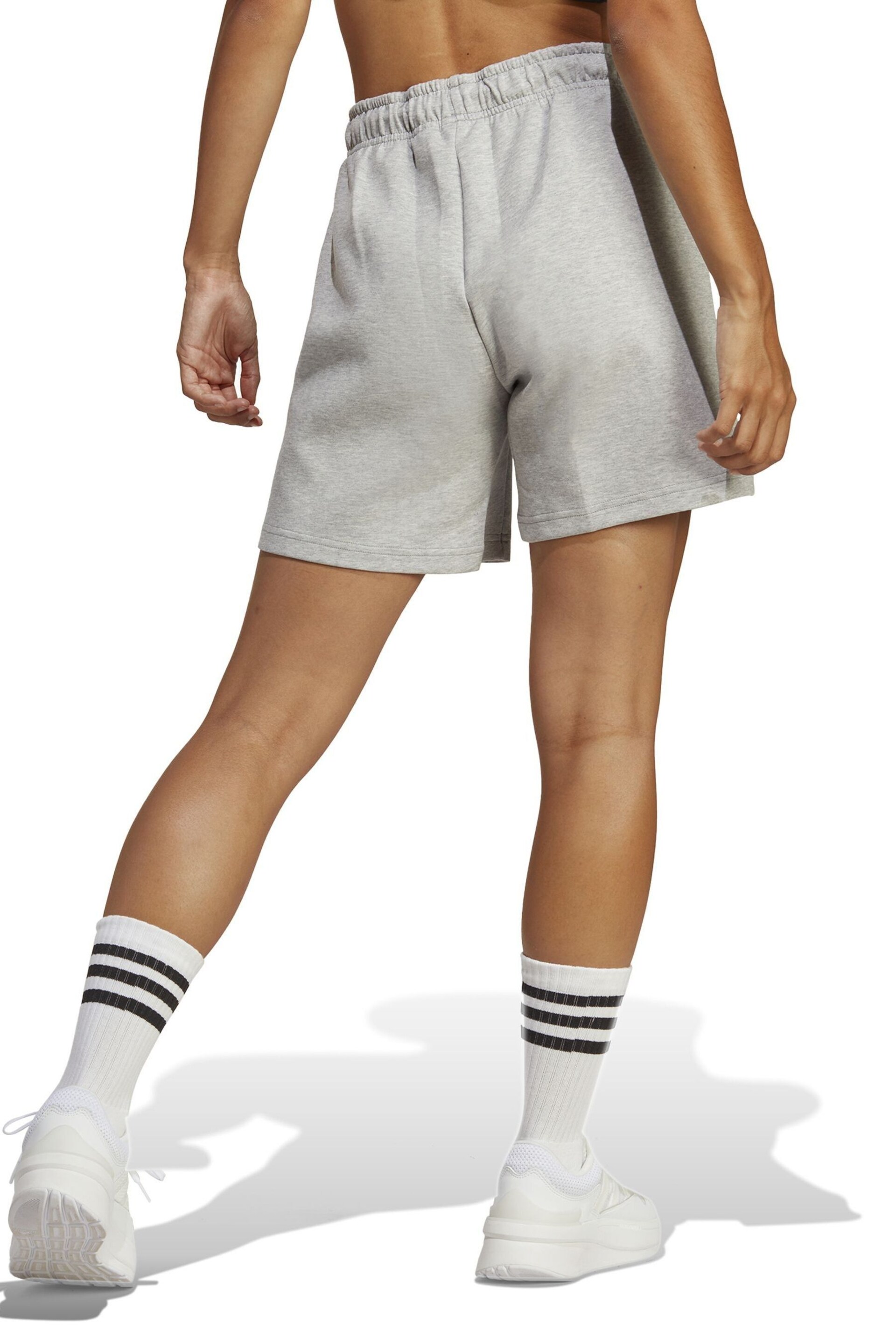 adidas Grey Future Icons Badge Of Sport Shorts - Image 2 of 6