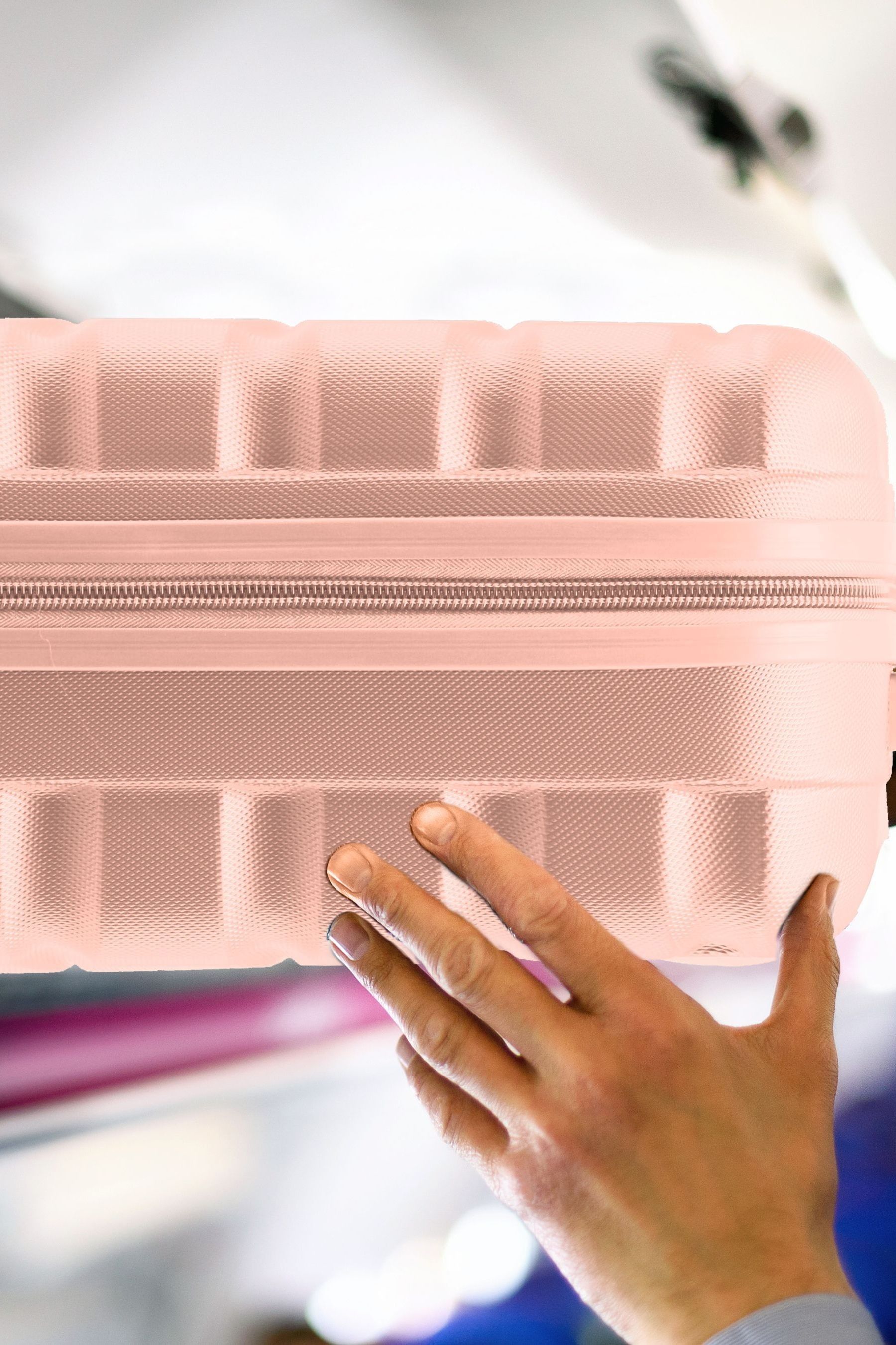 Buy Flight Knight Rose Gold Medium Hardcase Lightweight Check In Suitcase With 4 Wheels from Next Germany