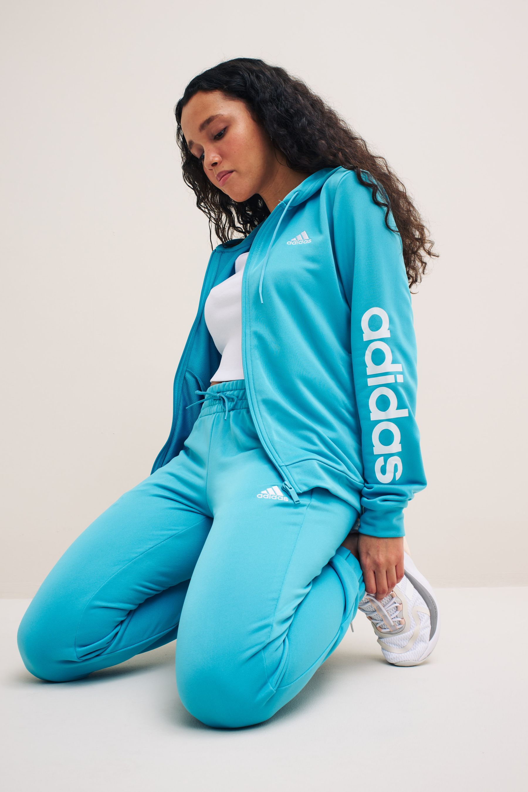 Buy adidas Blue White Sportswear Linear Tracksuit from Next Denmark