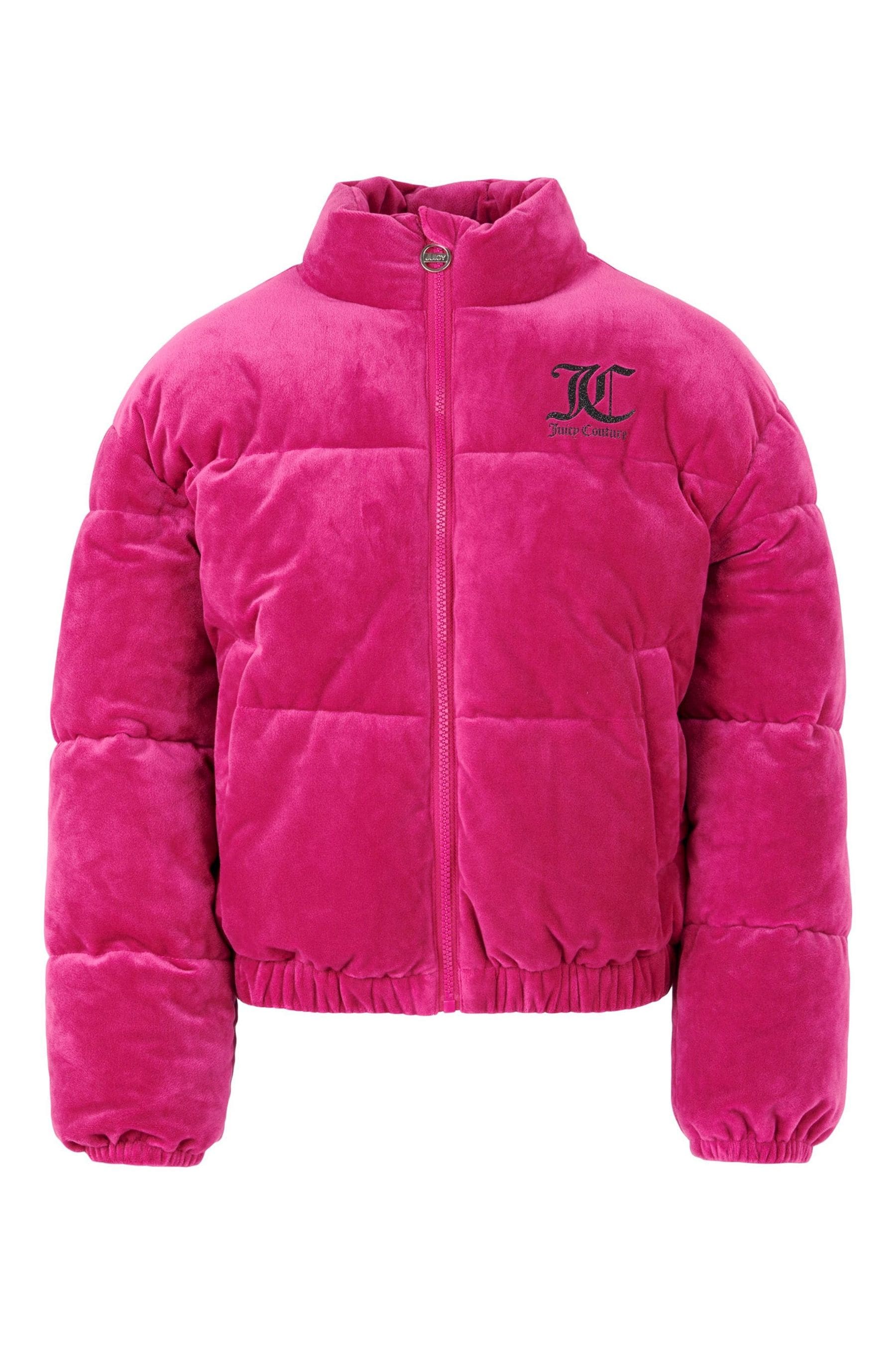 Buy Juicy Couture Pink Velour Puffer Jacket from Next USA