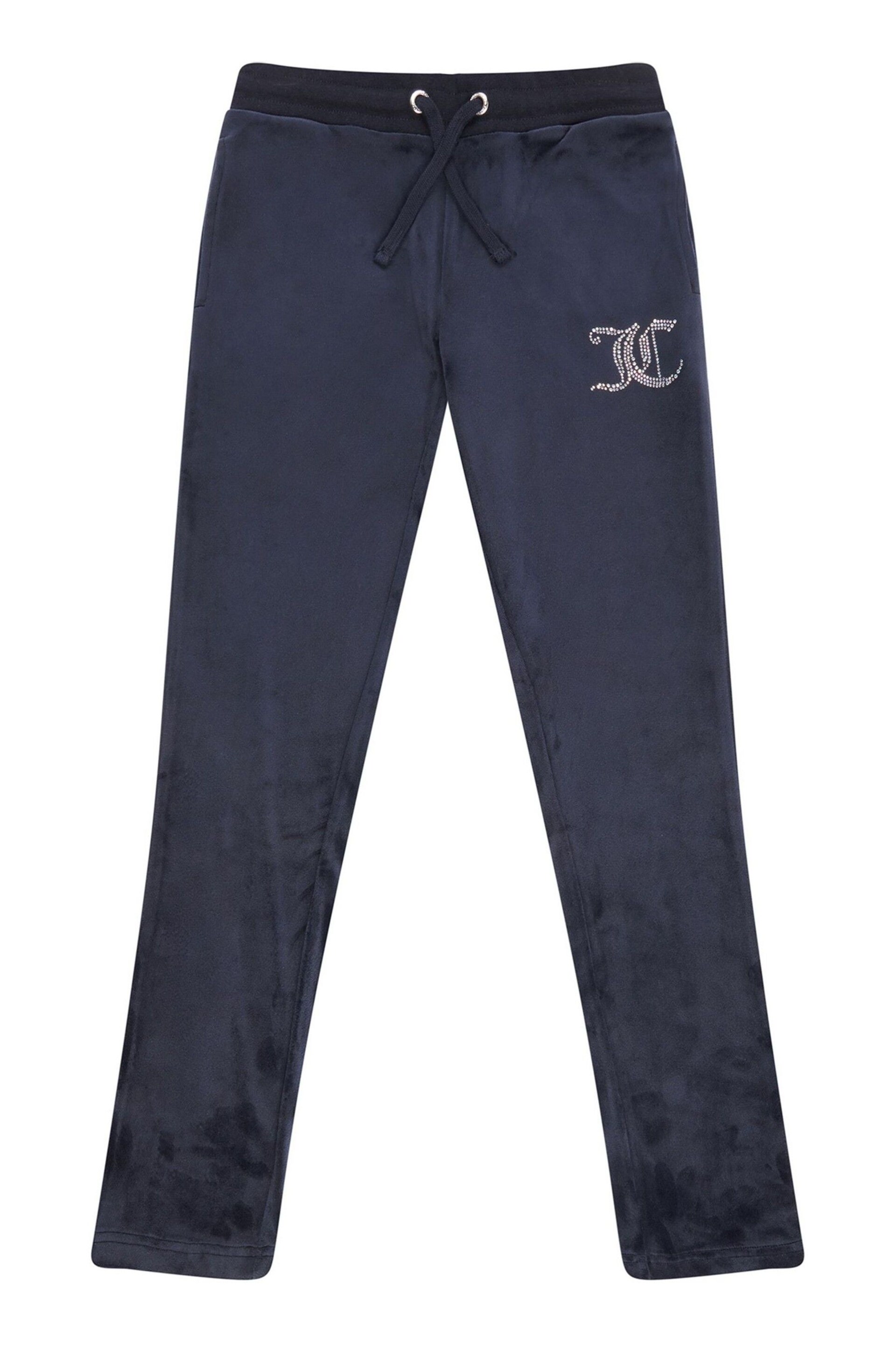 Juicy Couture Diamante Velour Bootcut Joggers - Image 1 of 3