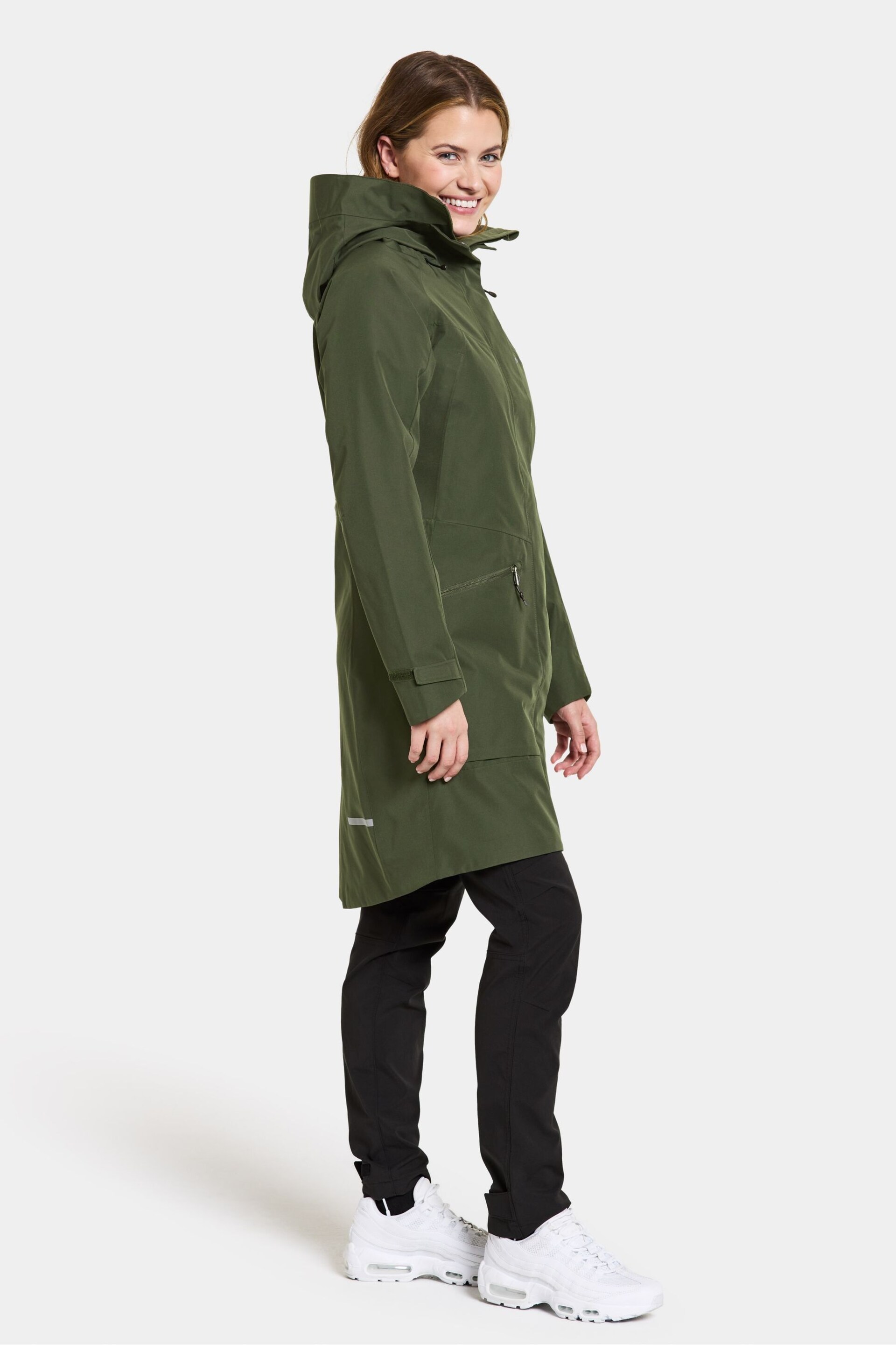 Didriksons Green Ilma Wns Parka 8 Jacket - Image 4 of 4