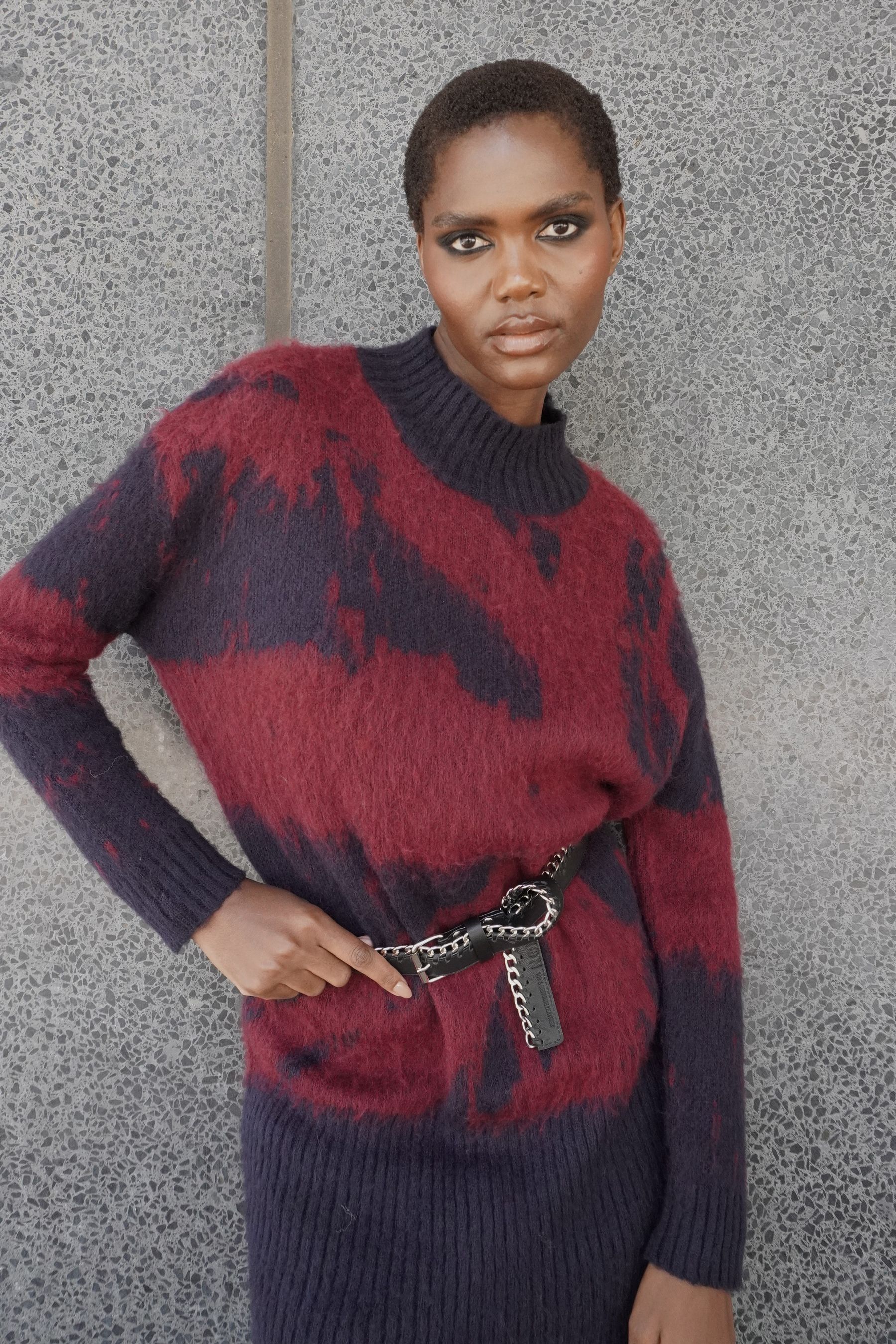 High neck tunic dress shop