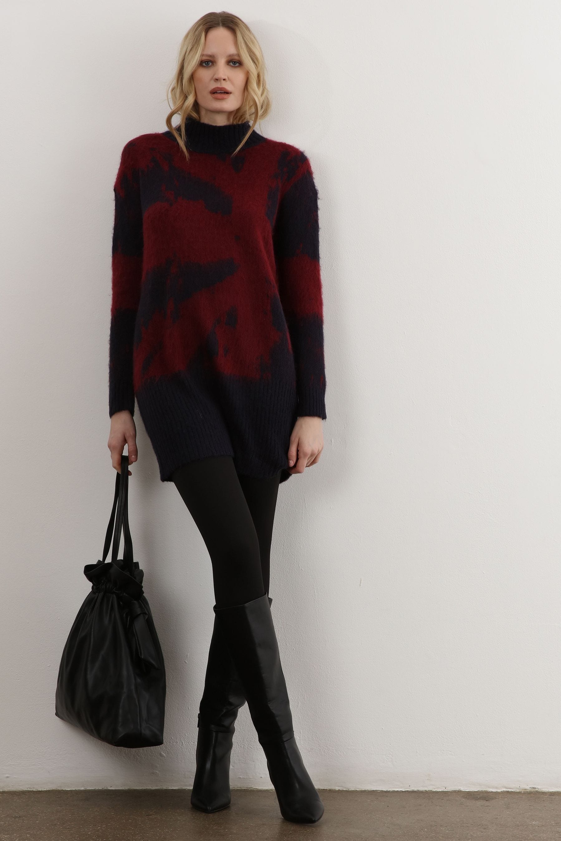 Buy Religion Blue High Neck Jumper Tunic Dress In Neutral Pattern from Next Luxembourg