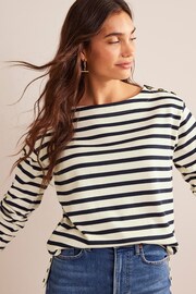 Boden Blue Sophie Heavyweight Breton Top - Image 1 of 5