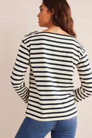 Boden Blue Sophie Heavyweight Breton Top - Image 2 of 5