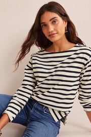 Boden Blue Sophie Heavyweight Breton Top - Image 3 of 5