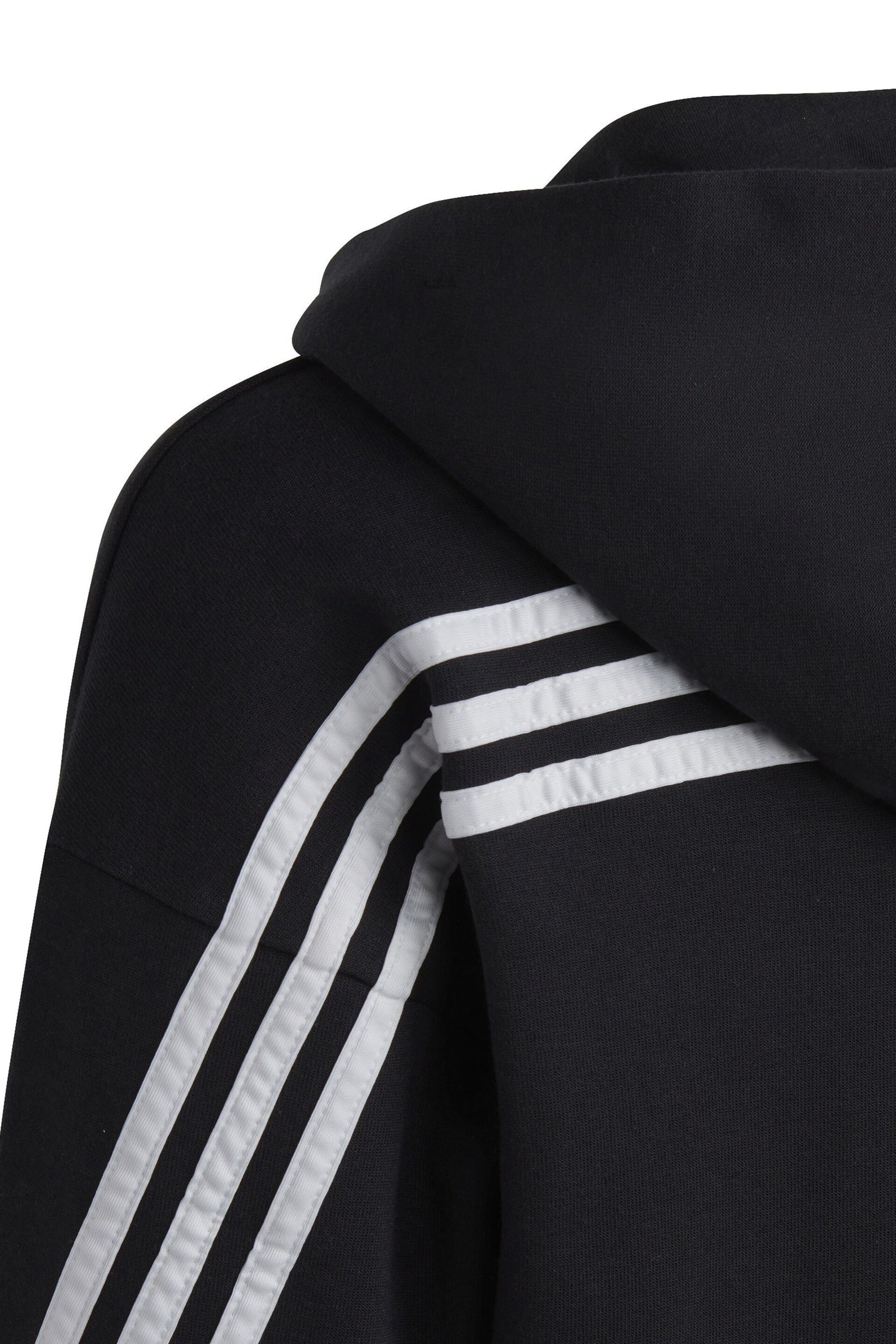 adidas Black Future Icons 3-Stripes Full-Zip Hoodie - Image 10 of 10