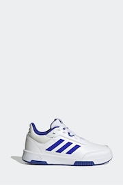 adidas White/Blue Tensaur Sport Training Lace Shoes - Image 1 of 8