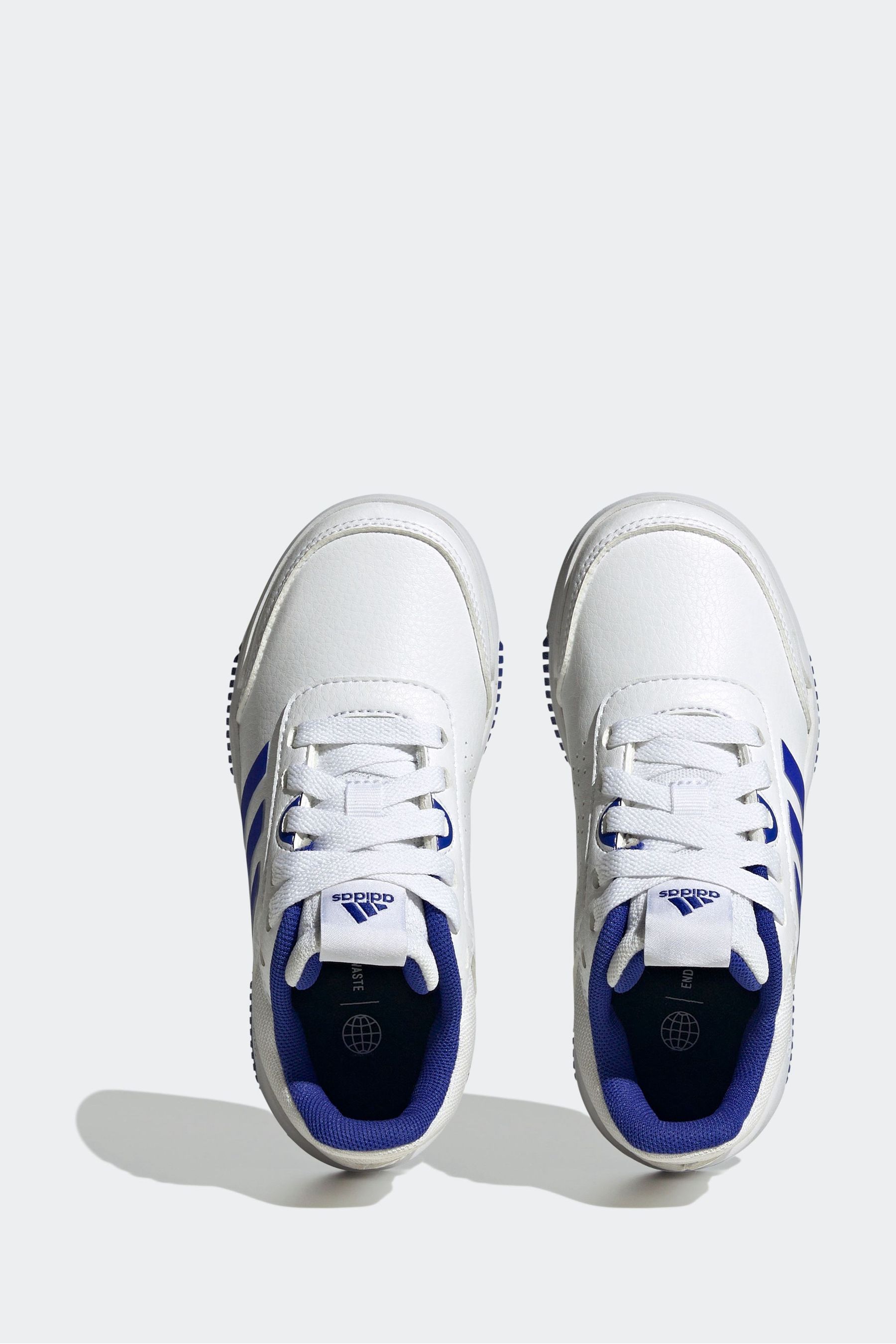Buy adidas White Blue Tensaur Sport Lace Up Trainers from the Next UK online shop