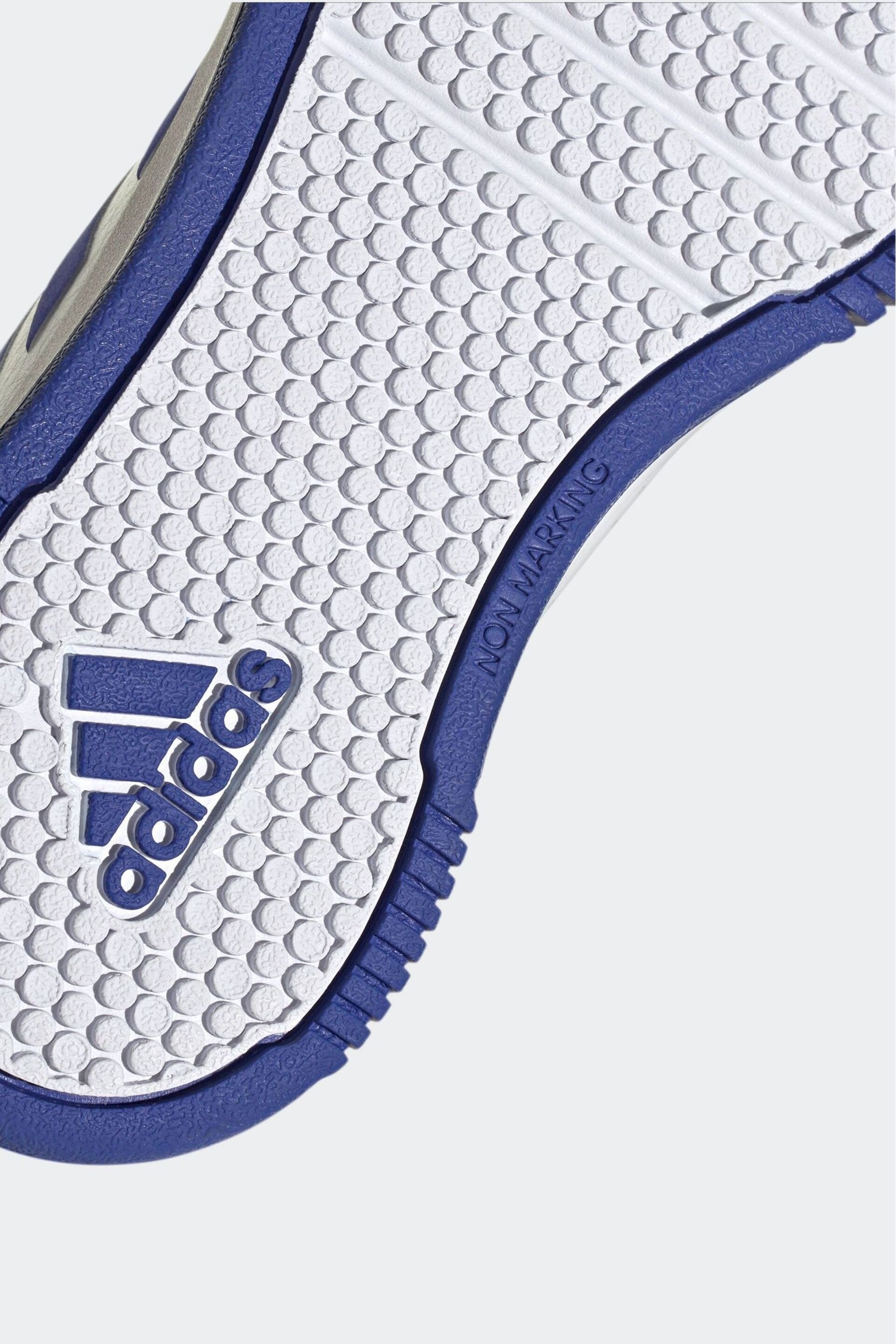 adidas White/Blue Tensaur Sport Training Lace Shoes - Image 5 of 8
