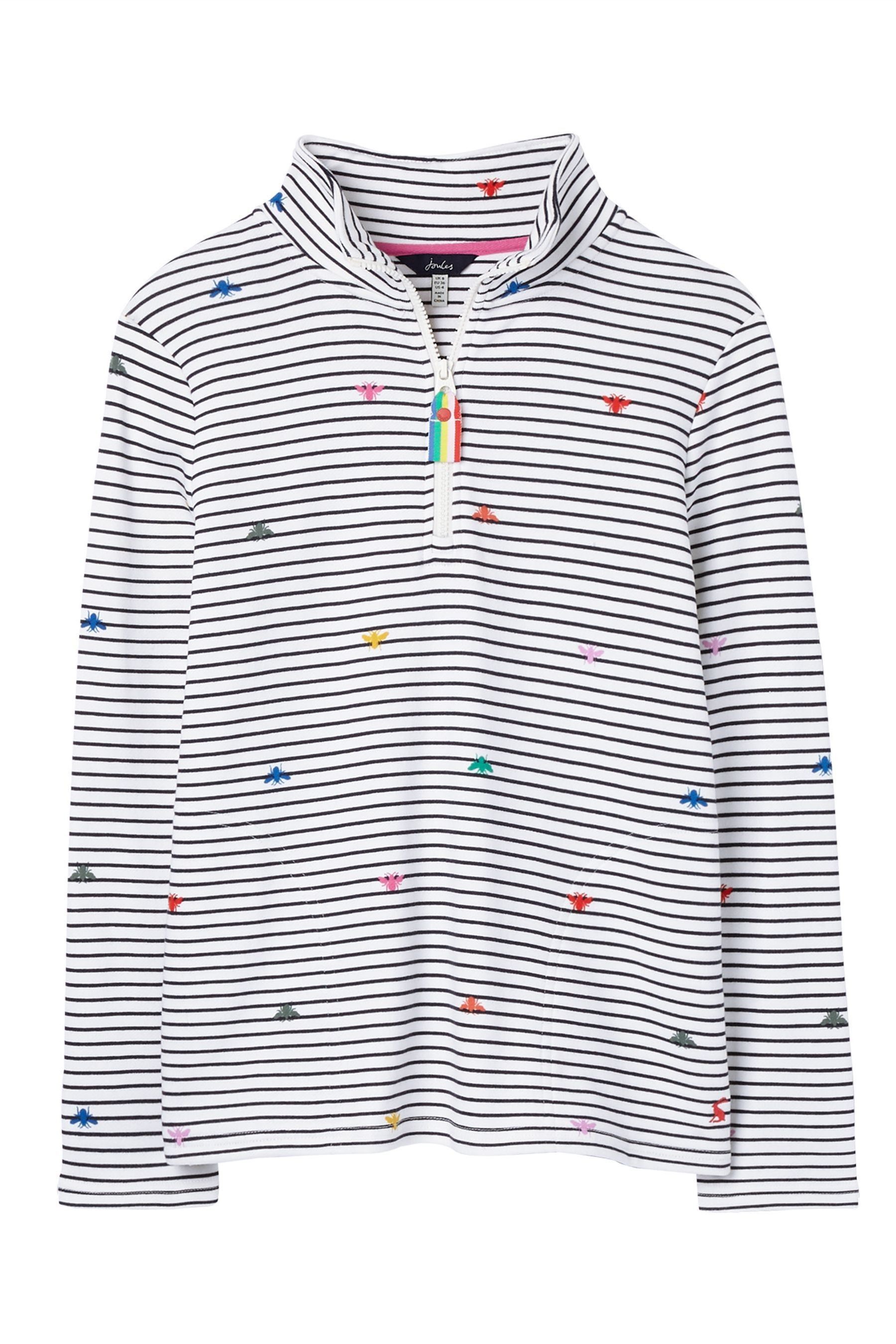 Buy Joules White Pip Print Casual Half Zip Sweatshirt from Next Luxembourg