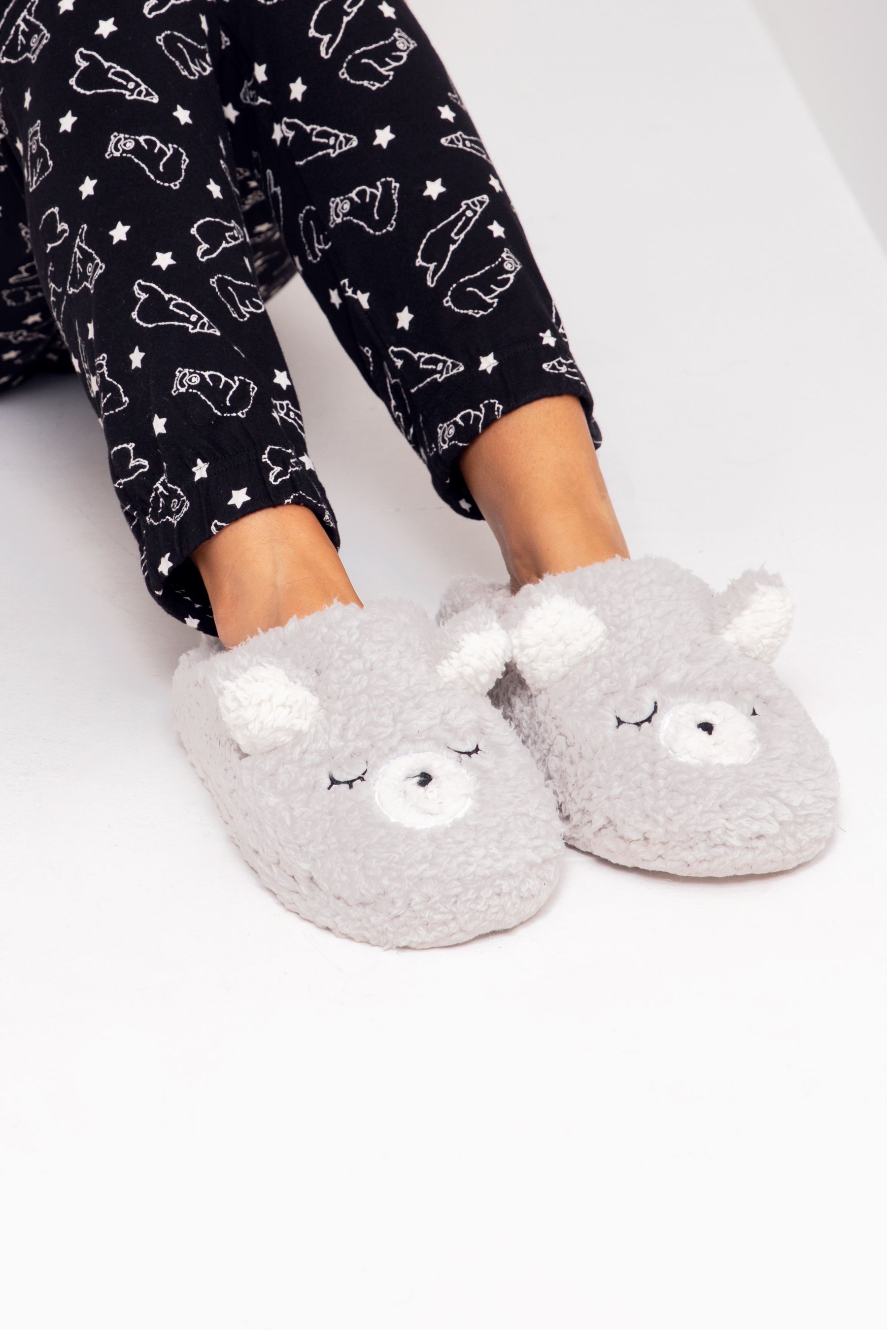 Fluffy mule slippers uk shop