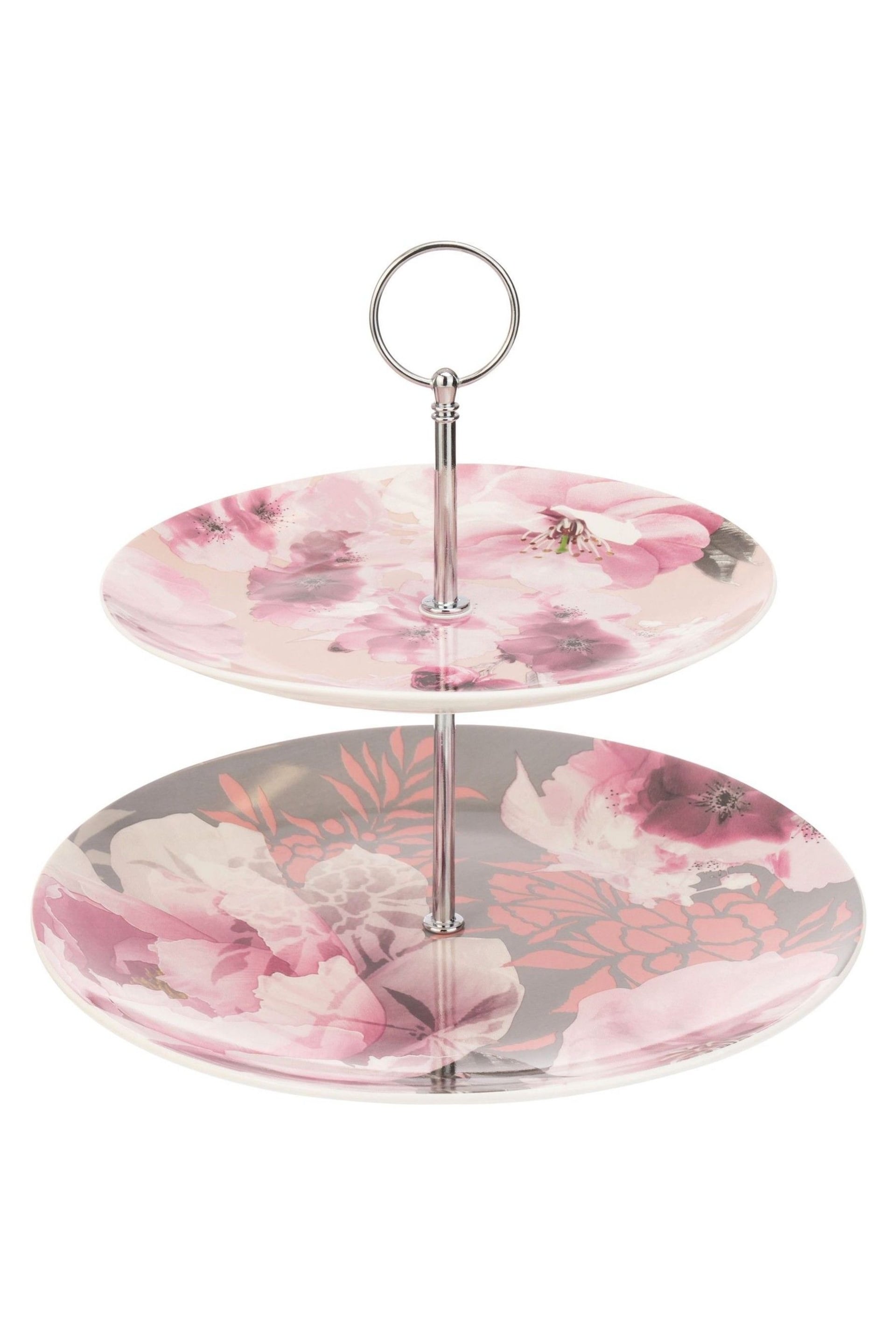 Catherine Lansfield Dramatic Floral 2 Tier Cake Stand - Image 2 of 2