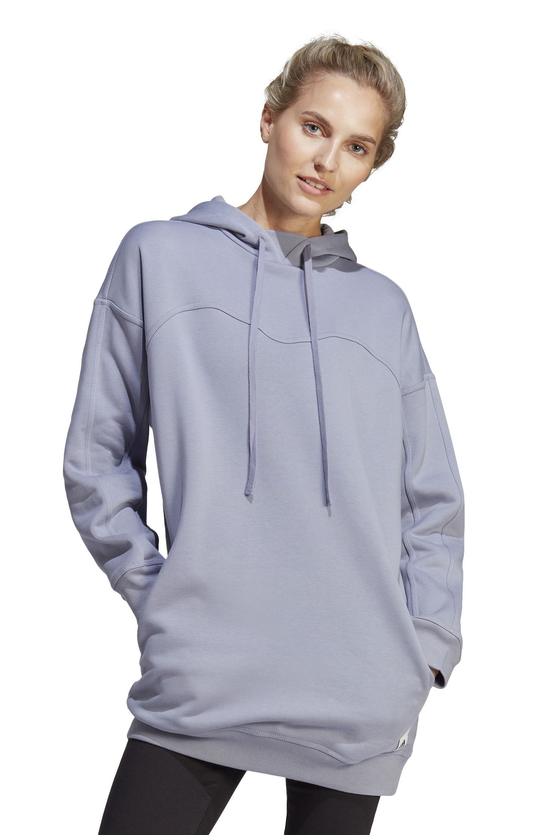 adidas Purple Lounge Fleece Hoodie