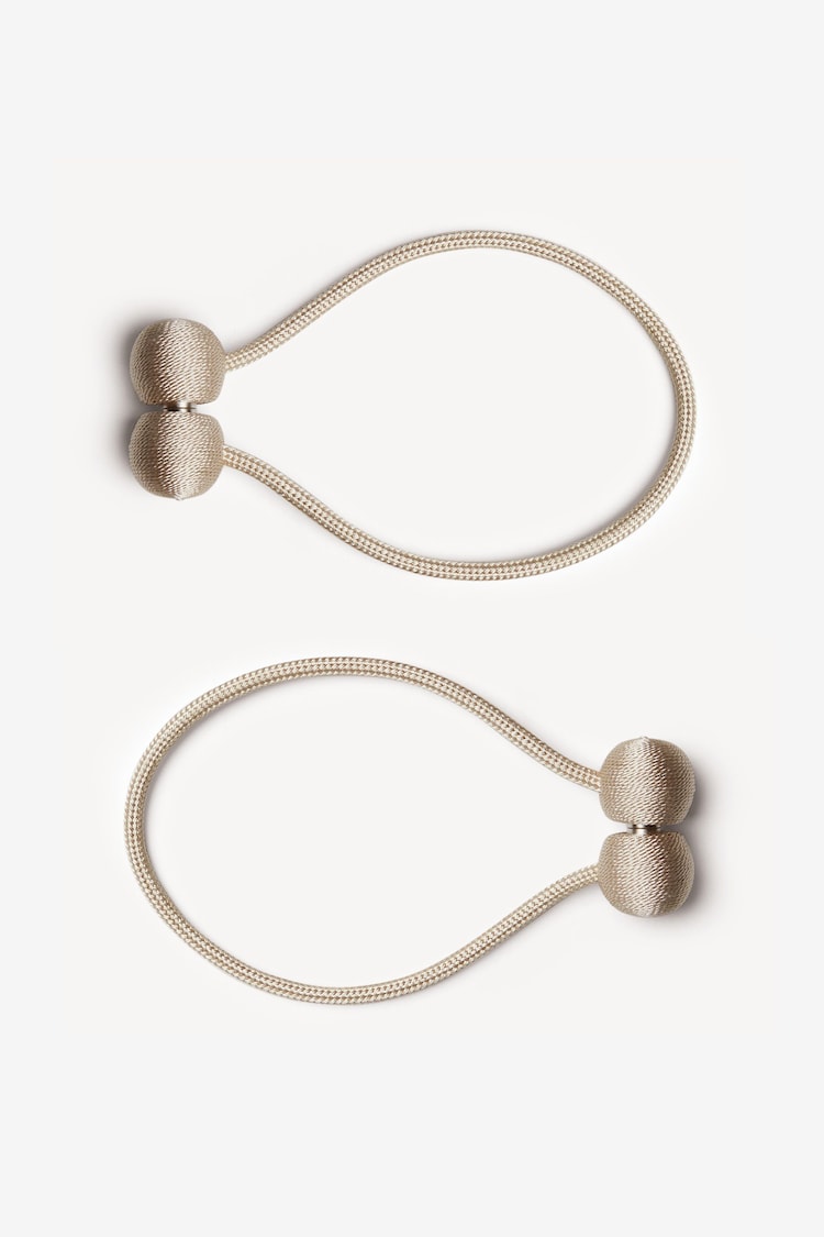 Champagne Magnetic Curtain Tie Backs Set of 2 - Image 2 of 3