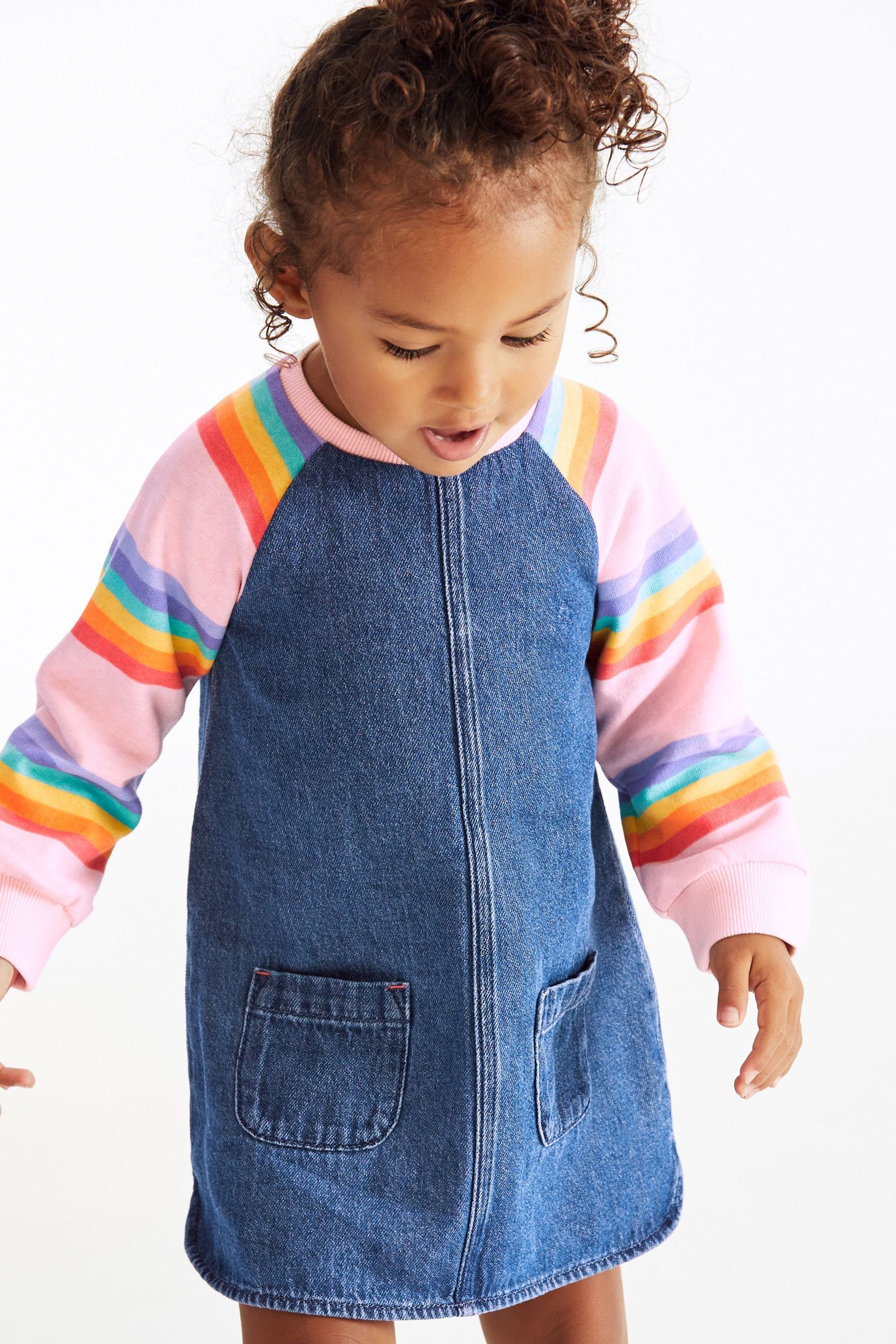 Denim dress rainbow clearance